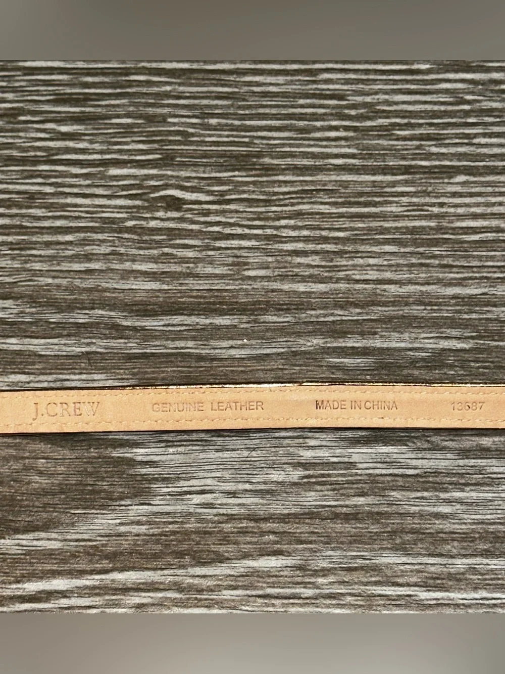 J.CREW Rose Gold Metallic Leather Skinny Leather Belt Women M Adjustable Classic - Picture 4 of 7